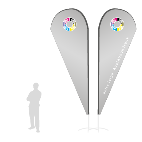 Beachflag Drop Austauschdruck | Extra Large (460 cm) | beidseitig bedruckt